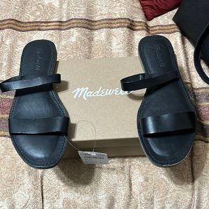 Madewell Black Leather Sandals Size 6